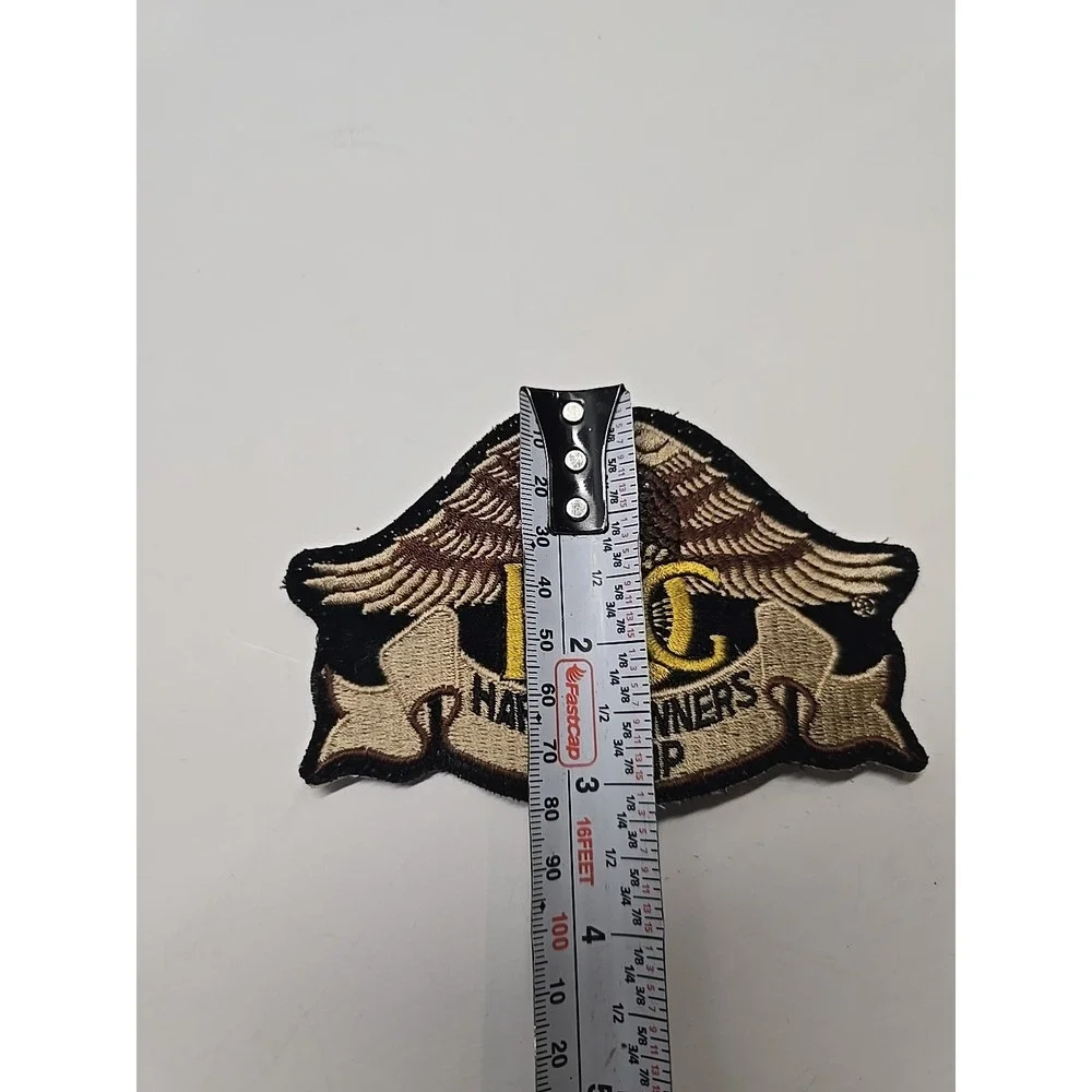 HOG EAGLE BANNER VEST PATCH 5‎ INCH HARLEY DAVIDSON OWNERS GROUP